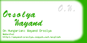 orsolya wayand business card